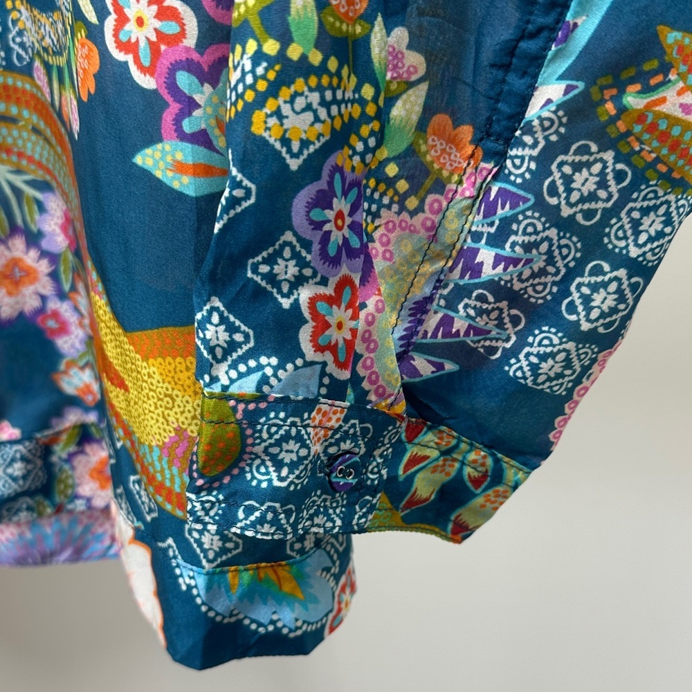 Johnny Was WILD KALANI BLOUSE silk women’s - Picture 8 of 11